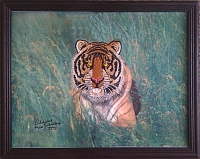 Tiger head embroidered photo